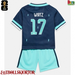 Tyskland Florian Wirtz #17 Borta Kläder Barn VM 2026 Kortärmad (+ Korta byxor)